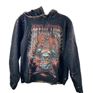 AFFLICTION IRON EAGLE Y2K Womens SM Hoodie Rhinestone Lava Wash Sweatshirt NWT